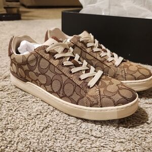 Coach – Signature Clip Low-Top Canvas Jacquard Sneakers